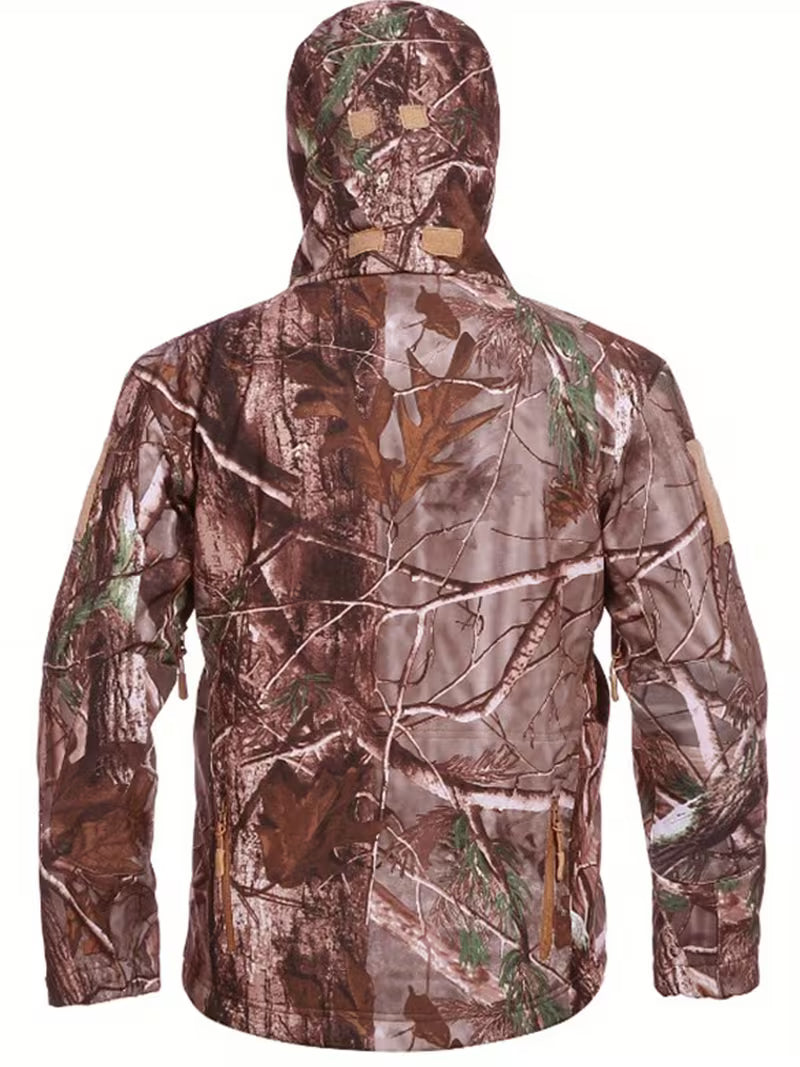 TracksWild Men’s Camo Outdoor Jacket – Windproof
