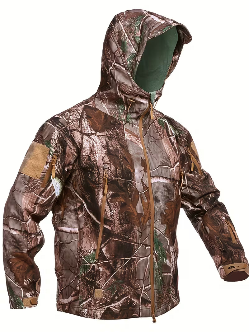 TracksWild Men’s Camo Outdoor Jacket – Windproof