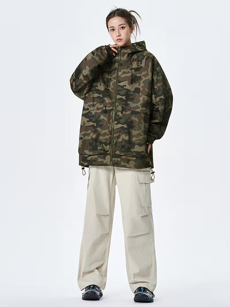 TracksWild Women’s Camo Casual Hooded Jacket