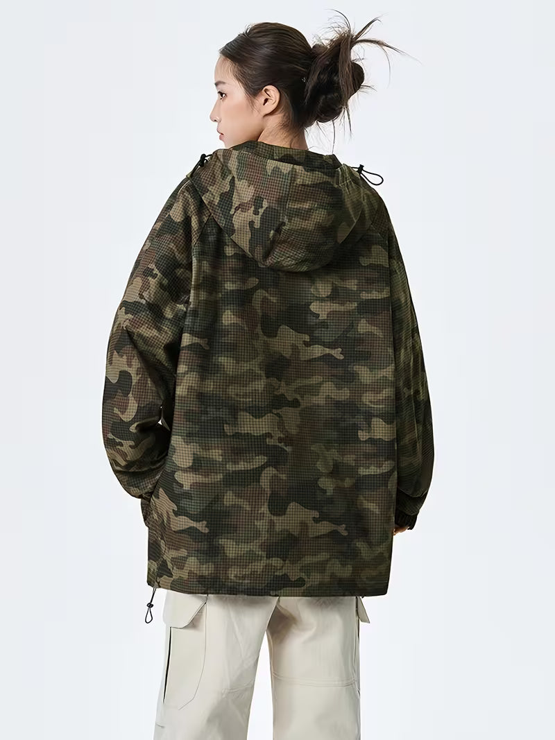 TracksWild Women’s Camo Casual Hooded Jacket